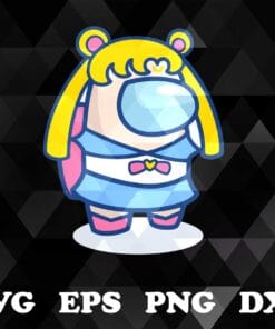 Funny Among Us Sailor Moon, Funny Among Us Player, Gift for Girl, Sailor Moon Lovers, Kid Gifts, Cosplay, Layered Svg Eps Png Dxf