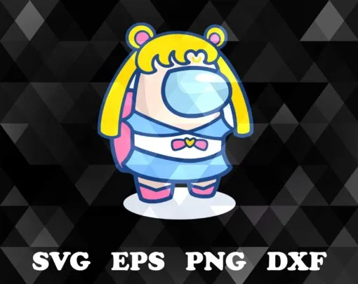 Funny Among Us Sailor Moon, Funny Among Us Player, Gift for Girl, Sailor Moon Lovers, Kid Gifts, Cosplay, Layered Svg Eps Png Dxf