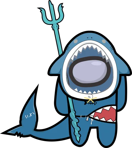 Funny Among Us Shark, Gawr Gura, Among Us Player, English Virtual YouTuber, Cute Shark, SVG PNG DXF, EPS, PDF