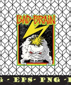 Funny Bad Brain, Krang from TMNT, The Yellow Tape, Hardcore Punk, Reggae, gift For Friends Layered Svg Eps Png Dxf