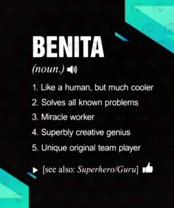 Funny Benita Name Definition Meaning Family Funny, gift For Friend Svg Eps Png Dxf