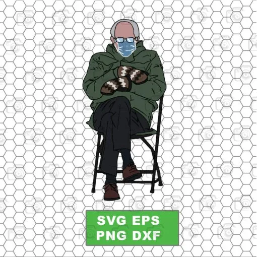 Funny Bernie Sanders , Bernie Mittens, Bernie Inauguration , Feel The Bern , Bernie Sanders Viral, Inauguration 2021,Sitting Inauguration Layered Svg, Svg Eps Png Dxf