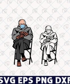 Funny Bernie Sanders Mittens, Sitting Inauguration, Bernie Sanders Mittens, The social distance Layered Svg,Svg Eps Png Dxf