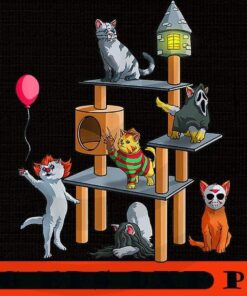 Funny Cat Horror Movies Cute Halloween for Cat Kitty Lovers, 2021 Halloween, retro vintage halloween art, 2021 halloween gift, halloween theme Customizable PNG