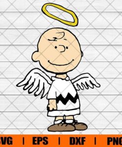 Funny Charlie Brown Angel, Peanuts Cartoon, Disney Charlie, Layered SVG, DXF, PNG, EPS