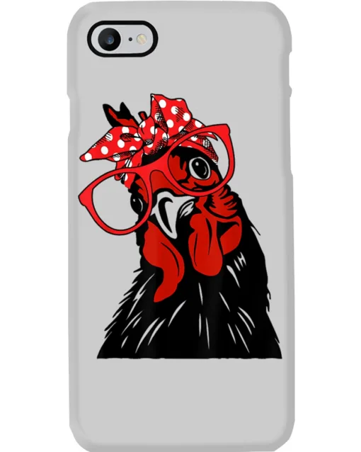 Funny Chicken With Dot Headband, Chicken With Glasses, Bandana Girl, Cute Rooster, SVG PNG DXF, EPS, PDF