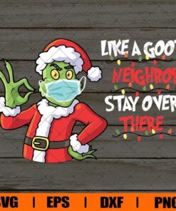 Funny Christmas Face Mask, Face Mask, Funny Face Mask, Stay Over There, Holiday Mask, Christmas, Holiday, Youth, Adult SVG PNG DXF, EPS, PDF