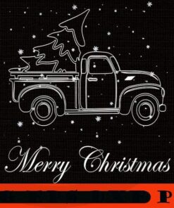 Funny Cool Truck With Merry Christmas Tree Essential, Happy Christmas Christmas Truck X-mas, Christmas Day, Cute Christmas Gift, Customizable PNG