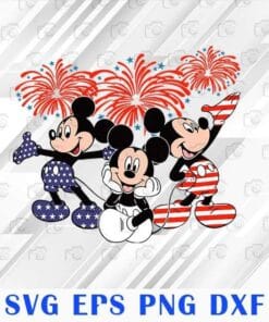 Funny Disney Mickey US Flag, Happy Independence Day 2021, Disney Land, Funny Mickey, Mickey Mouse, 4th Of July, 2021 Firework SVG PNG DXF, EPS, PDF