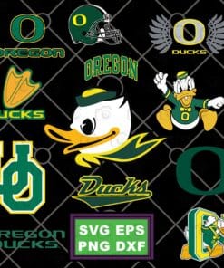 Funny Ducks, Oregon Ducks, Football Program, Oregon Ducks Logo, Oregon Ducks Fans Bundle, Clipart, Cut Files, Bundle 10 SVG File Layered Svg Eps Png Dxf