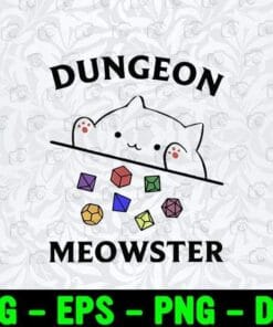 Funny Dungeon Meowster, Cute Cat, Funny Cat, Cat Play Games, Cat Lovers, Love Cat, Pet Lovers, Cat Owners Gift Layered SVG, DXF, PNG, EPS