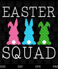 Funny Easter Bunny, Easter Squad Egg, Hunting Family Matching Gift Set, Layered Svg, Png, Dxf, Eps