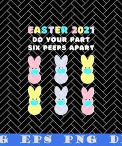Funny Easter, Bunny Peeps, Face Mask, Easter 2021, Masked Peeps Easter Peep, Easter peeps 2021, Easter Quarantine 2021 Layered SVG, DXF, PNG, EPS