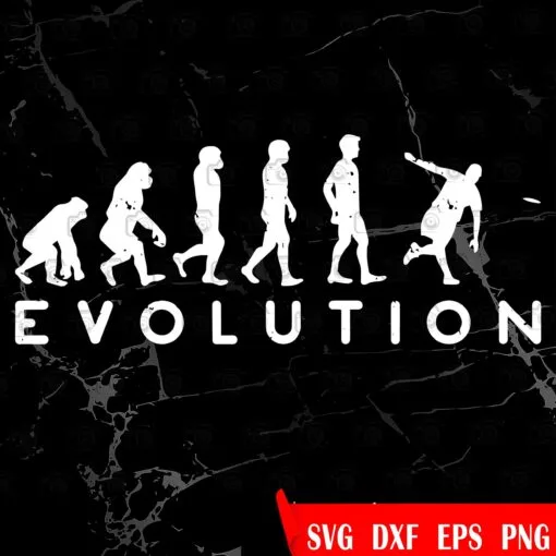 Funny Evolution Frisbee, Disc Golf, Golf Ultimate Gift, Disc Golfing Lover, Funny Golf Players, Golfer Gift, sport, Layered SVG, DXF, PNG, EPS