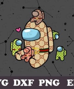 Funny GG Among Us, GG Mom, Among Us Mom, GG Fashion Brand, Mother Day, Video Game, SVG PNG DXF, EPS, PDF