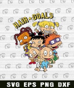 Funny Hair Goals Nickelodeon Womens Retro Cartoon, Vintage 90s, Vaporwave Rocket Power, Rugrats, Hair Goals, Gift For Kids SVG PNG DXF, EPS, PDF