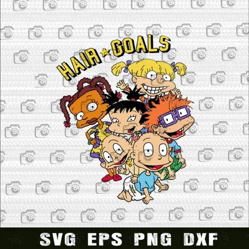 Funny Hair Goals Nickelodeon Womens Retro Cartoon, Vintage 90s, Vaporwave Rocket Power, Rugrats, Hair Goals, Gift For Kids SVG PNG DXF, EPS, PDF