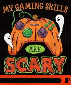 Funny Halloween Gaming Skills Gamer Girls or Boys Halloween, 2021 Halloween, retro vintage halloween art, 2021 halloween gift, halloween theme Customizable PNG