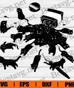 Funny Ink Cat, Cat Lover, Cute Cat, Funny Cat, Cat SVG, Svg Eps Png Dxf