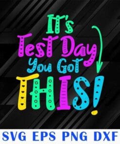 Funny It's Test Day You Got This, Funny Testing Day, Teacher, Student, Teacher Life, Gift For Teacher SVG PNG DXF, EPS, PDF