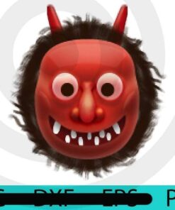 FUnny Japanese Ogre Emoji , Halloween 2021, 2021 Halloween, Halloween Theme, Halloween, Scary Art, Funny Halloween, Cute Halloween, Halloween gift, Customizable PNG
