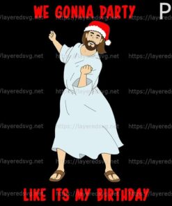 Funny JESUS BIRTHDAY! Christmas party Essential Christmas Customizable PNG