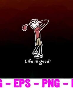 Funny Life is Good, Men's Golf Jake Vintage Crusher, Stick Boy, Goft Lovers, Funny Boy, Gift For Boy SVG PNG DXF, EPS, PDF