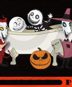Funny Lock, Shock, and Barrel , The Nightmare Before Christmas, Disney Film, Happy Halloween 2021, Customizable PNG