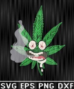 Funny Pickle Weed, High Weed, Stoner Weed, Weed Smoker, Rick Stoner, Pot Head, Cannabis, 420 Culture Layered Svg Eps Png Dxf