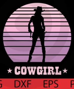 Funny Pink Cowgirl Cow girl for Girls and Women Customizable Layered Svg, Svg Eps Png Dxf