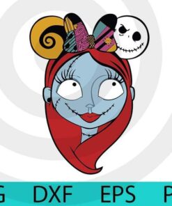 Funny Sally The Nightmare Before Christmas, Jack Skellington svg, Jack and Sally Halloween Customizable Layered Svg, Svg Eps Png Dxf