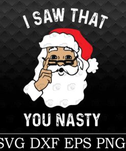 Funny Santa Claus, I Saw That You Nasty, Tipsy Elves, Funny Christmas, Merry Christmas, Layered SVG, DXF, PNG, EPS