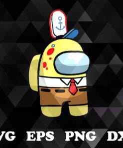 Funny Spongebob Among Us, Cute Crewmate, Impostor, Among Us Game, Spongebob Lovers, Cosplay, SVG PNG DXF, EPS, PDF
