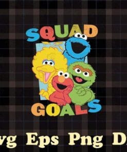 Funny Squad Goals, Sesame Street, Sesame Street Design, Sesame Street Elmo Face, Gift for Kids, Elmo, Cookie Monster,cartoon, Big Bird, SVG PNG DXF, EPS, PDF