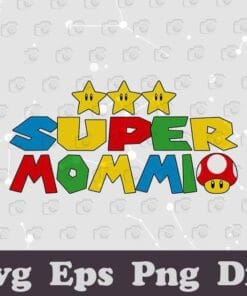 Funny Super Mommio Video Game Lover Mother's Day, Gift for Kids, Funny Mommy, Video Gaming Lover, Layered SVG, DXF, PNG, EPS