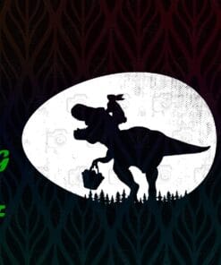 Funny T Rex Rabbit Dinosaur Easter Bunny Egg Costume Kids, Cute Bunny, Cute Dino, SVG PNG DXF, EPS, PDF