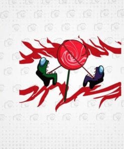 Funny Two imposters kill candy, Among Us, Impostors, Lollipop, Gift for Gamers, Layered Svg Eps Png Dxf