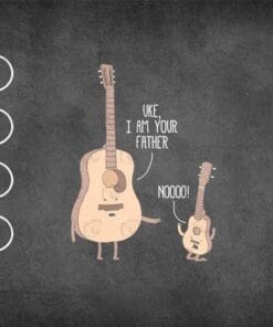 Funny Uke I Am Your Father, Ukulele Guitar Music, Father Of Ukulele, Funny Guitar, Guitar Player, SVG PNG DXF, EPS, PDF