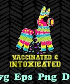 Funny Vaccinated Intoxicated, Colorful, Mexican Fiesta, Festival, Funny Cinco De Mayo, Attire 2021, Cinco De Mayo, Layered Svg Eps Png Dxf