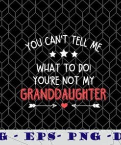 Funny, You Can't Tell Me What To Do You're Not My Granddaughter, Grandma, Granddaughter, Gift For Granddaughter Layered Svg Eps Png Dxf