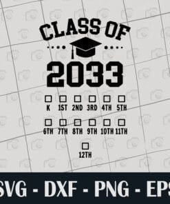 Future Class, Class Of 2033, Grow With Me Space For Chackmarks, Grad Gift,Graduation, Preschool, SVG PNG DXF, EPS, PDF