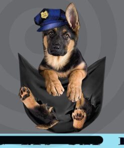 German Shepherd in Pocket, Dog Police, Love Dog, Dog Lovers, Cute Dog, Shepherd Dog, Customizable Png