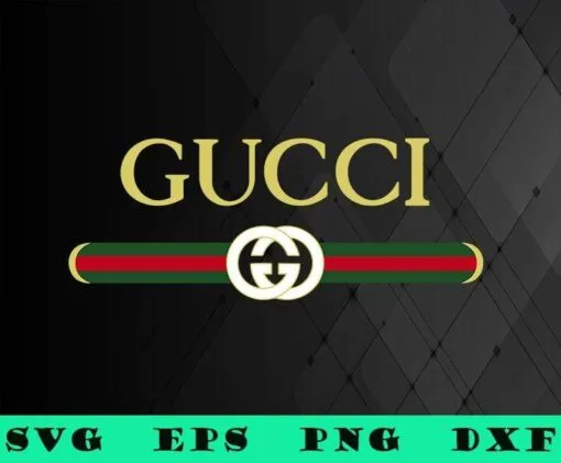 GG Fashion Brand Logo, GG Lovers, Green Red Stripes, Double G, Luxury Brand, SVG PNG DXF, EPS, PDF