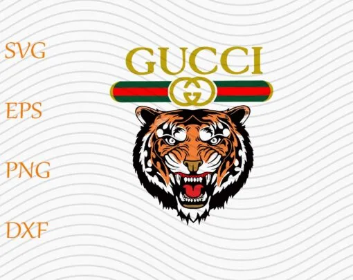 GG Tiger Head, GG Fashion, GG Lovers, GG Logo, Tiger, GG Tiger, Double G, Luxury Fashion, Fashion Lovers, Layered Svg Eps Png Dxf