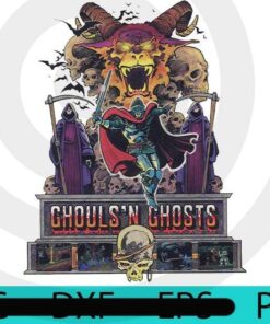 GHOULS'N GHOSTS, Halloween 2021, Halloween, 2021 Halloween, Halloween Theme, Cute Funny Scary Halloween, man woman Children gift, Customizable PNG