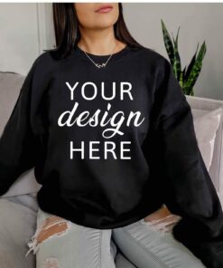 Gildan 18000 Mockup Black Gildan Sweatshirt Mockup Model Mockup Mock ups Gildan 18000 Black Mockup sweatshirt mockup Hoodie Mock Crewneck