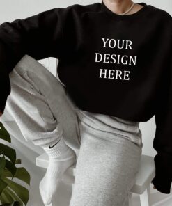 Gildan 18000 mockup. Gildan black sweatshirt mockup. Sweatshirt mockup. 18000 Gildan mockups. Model mockup. 18000 black gildan sweatshirt