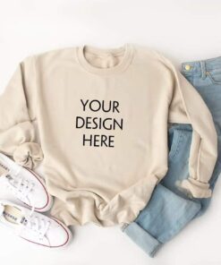 Gildan 18000 Mockup, Gildan Sand Sweatshirt Mockup, Sweatshirt Mockup, Flat Lay Mockup, Gildan Sweatshirt Mockup, Gildan 18000 Sand