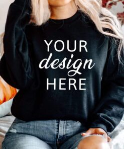 Gildan 18000 Sweatshirt Mockup - Black Color - Heavy Blend Sweatshirt - Model Mockup - Fall Mockup - Halloween Mockup