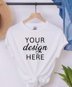 Gildan 5000 Mockup, White shirt Mockup, Flat Lay, Boho Mockup